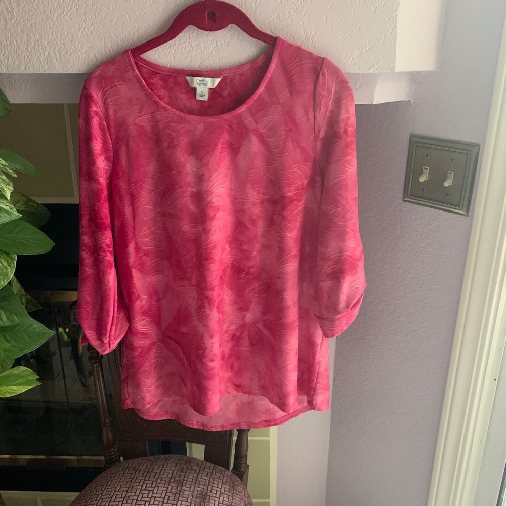 💕CROFT&BARROW Pink Blouse 💕Small💕 NWT💕
